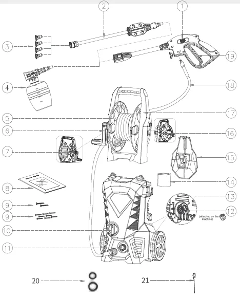 Wholesun WS-3000 Electric Pressure Washer-1