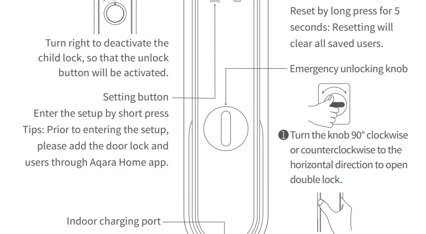 Aqara Smart Door Lock D100 Zigbee Keyless Entry 4