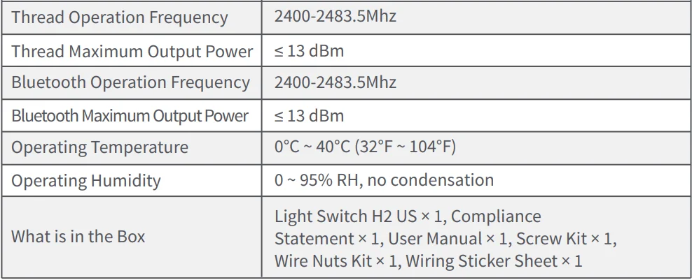 Aqara Smart Light Switch H2-18