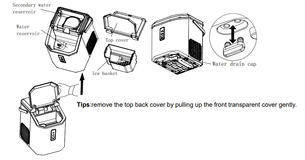 Cowsar Z580032 Portable Nugget Ice Maker User Guide 4