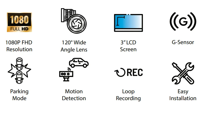 Dartwood FHD 1080P Dashboard Cam-2