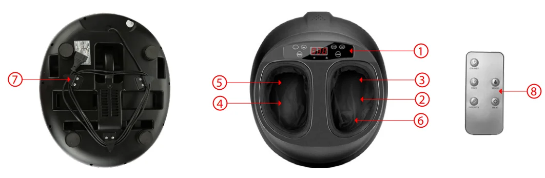 Dartwood Heat-Deep Kneadling Foot Massager User Manual Dartwood Heat-Deep Kneadling Foot Massager-2