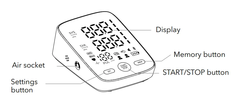 Dartwood Upper Arm Electronic Blood Pressure Monitor Instructions- 2