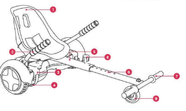 Hishine Hoverboard Go Kart Seat Attachment Instructions-1