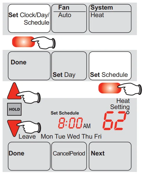 Honeywell RTH6350D1000 Programmable Thermostat-10