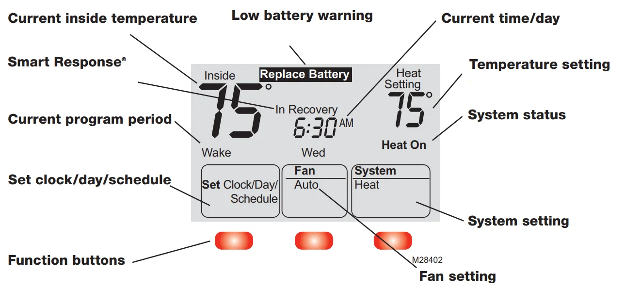 Honeywell RTH6350D1000 Programmable Thermostat-2