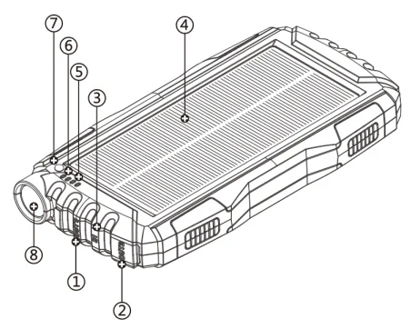 Mregb YD-819 42800mAh Solar Power Bank-1