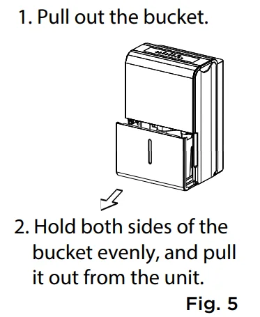 Pelonis PAD20C1AWT 20-Pint Dehumidifier User Guide 5