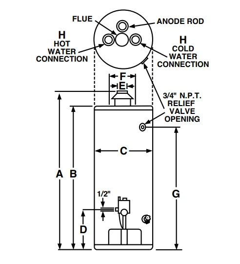 Rheem XG40S06EC34U0 Water Heater Tank User Guide 5