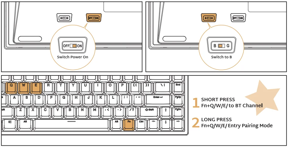 Royal Kludge RK84 Swappable Mechanical Wireless Keyboard User Manual Royal Kludge RK84 Swappable Mechanical Wireless Keyboard- 3