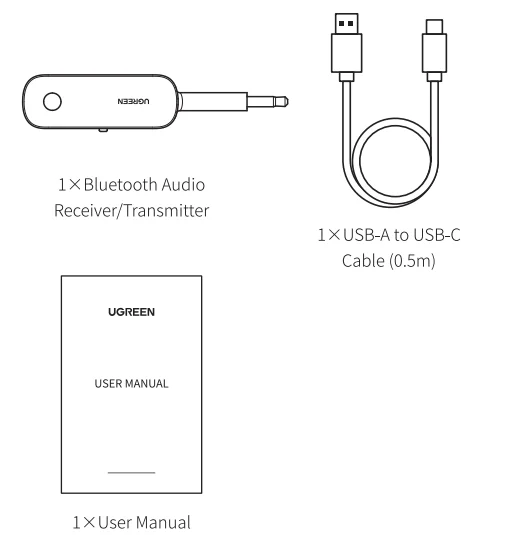 Ugreen CM403 Bluetooth Audio Receiver Transmitter User Manual 7