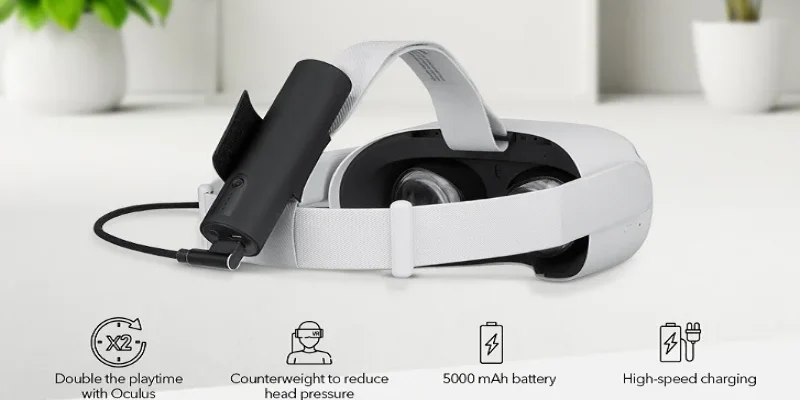 Wasserstein 5000 mAh Power Bank for Oculus Quest 2-feat image