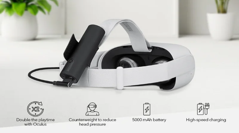 Wasserstein 5000 mAh Power Bank for Oculus Quest 2 User Manual