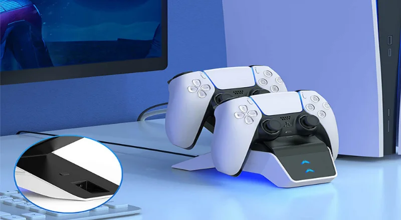 Wasserstein Charging Station for Sony PlayStation 5 Controller Instructions-feat image