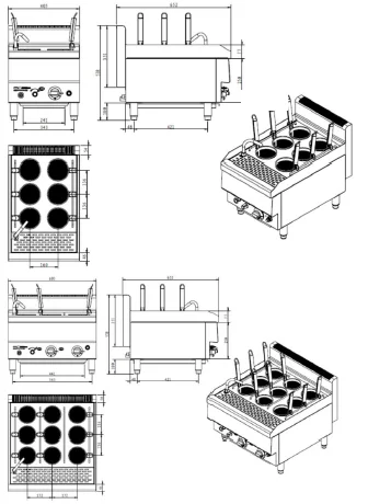 Adexa 6G-TRM60 Commercial Gas Pasta Boiler-1