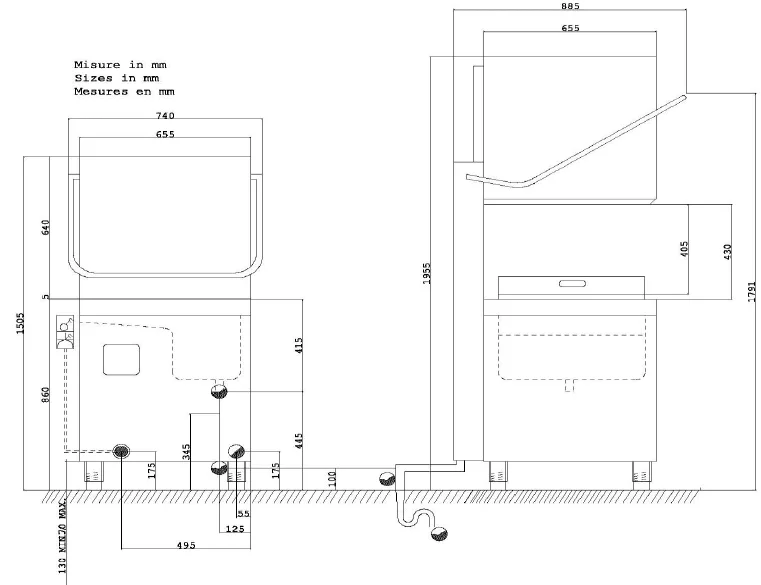 Adexa ADX10T Pass Through Dishwasher-3
