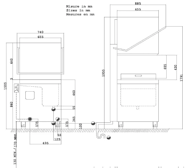 Adexa ADX10T Pass Through Dishwasher-5