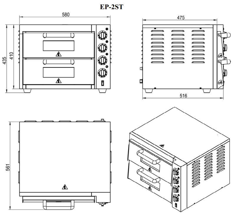 Adexa EP-2ST Electric Pizza Oven-3