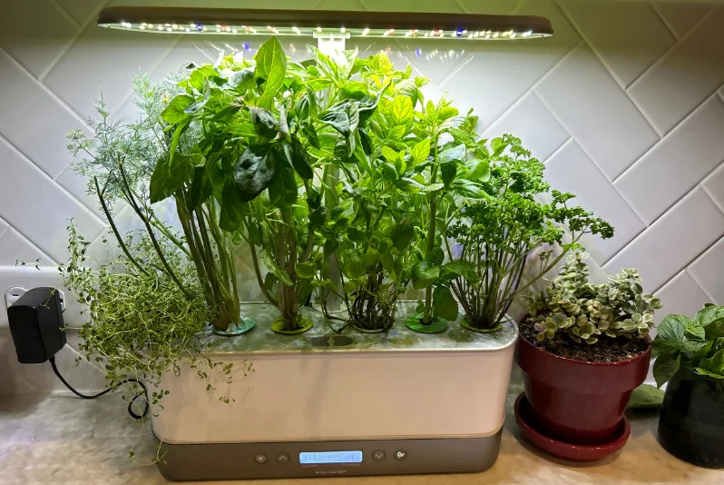 AeroGarden Harvest Elite Indoor Hydroponic System feat