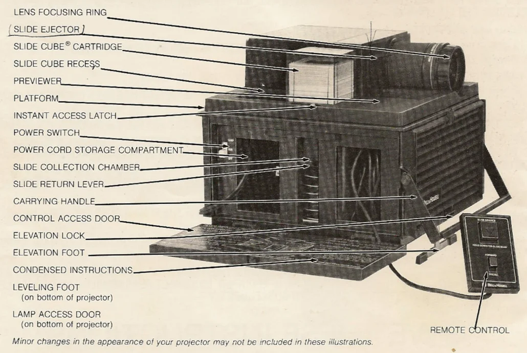 Bell and Howell RC55 Slide Cube Projector 1
