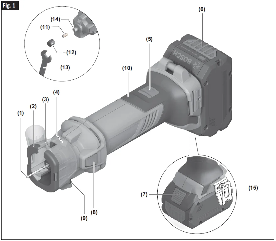 Bosch GCU18V-30N 18V Cordless Drywall Cut-Out Tool 1