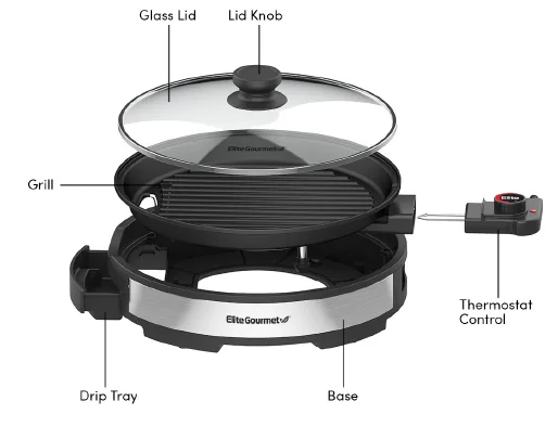 Elite Gourmet EMG6505G Smokeless Indoor Grill User Manual Elite Gourmet EMG6505G Smokeless Indoor Grill-1