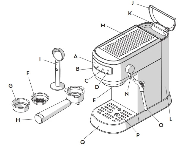Frigidaire FREM100SS Steam Espresso Maker 1