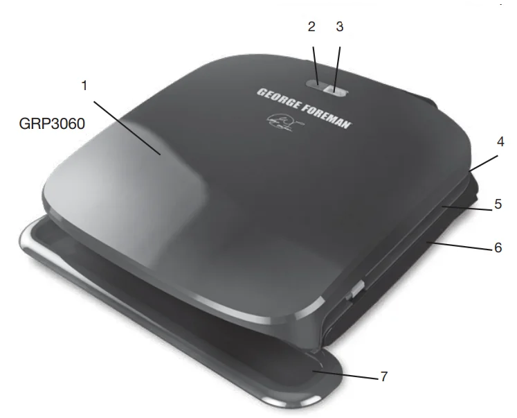 George Foreman GRP1060B Removable Plate Electric Grill-2