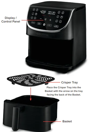 Gourmia GAF716 7-Qt Large Capacity Air Fryer 1