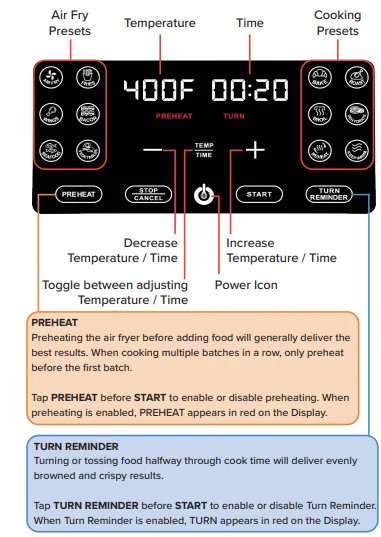 Gourmia GAF716 7-Qt Large Capacity Air Fryer 2