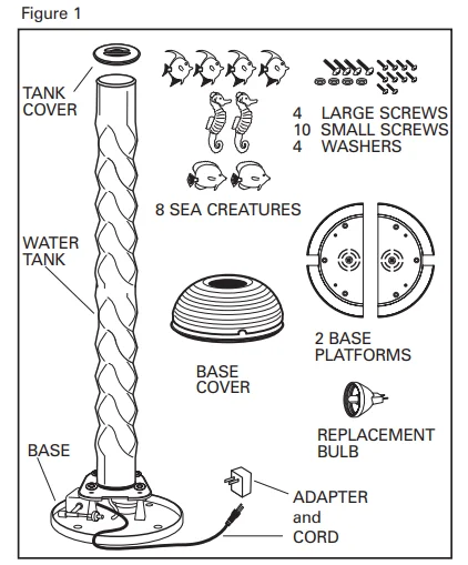 HoMedics BLTW-500 51-Inch Aquascape Twist Bubble Lamp 1
