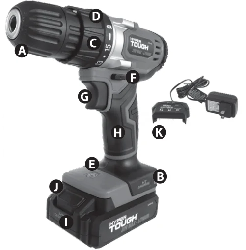 Hyper Tough AQ75034G Cordless Drill-Driver User Guide Hyper Tough AQ75034G Cordless Drill-Driver-1