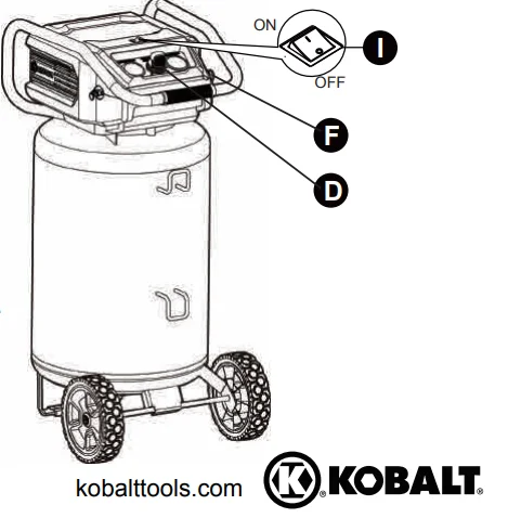 Kobalt 20 Gallon Oil-Free Air Compressor 6