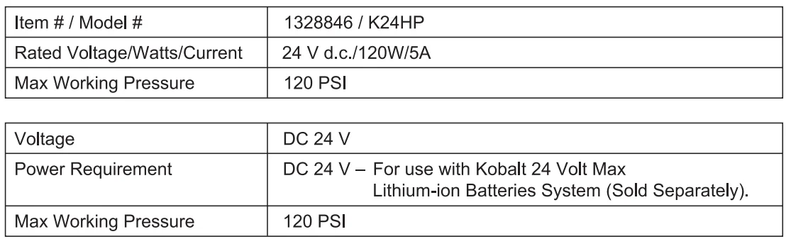 Kobalt K24HP 24-Volt Cordless High Pressure Inflator-1