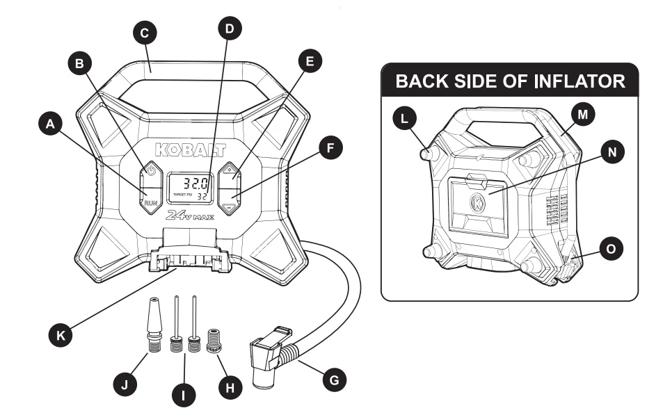 Kobalt K24HP 24-Volt Cordless High Pressure Inflator-2
