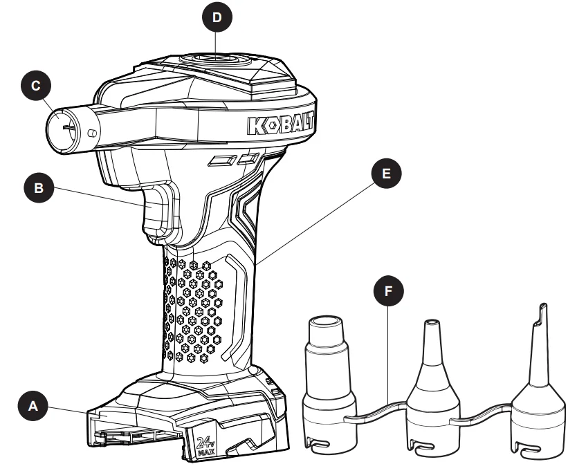 Kobalt KHV24 Cordless High Volume 24-volt Air Inflator-2
