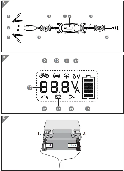 Medion MD19161 Car-Motorcycle Battery Charger Manual-1