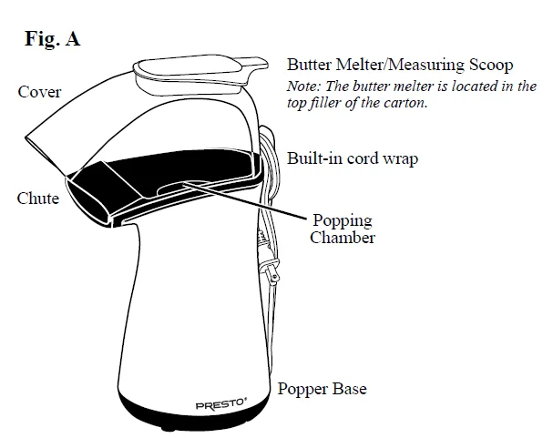 Presto 04820 Poplite Hot Air Popcorn Popper 1