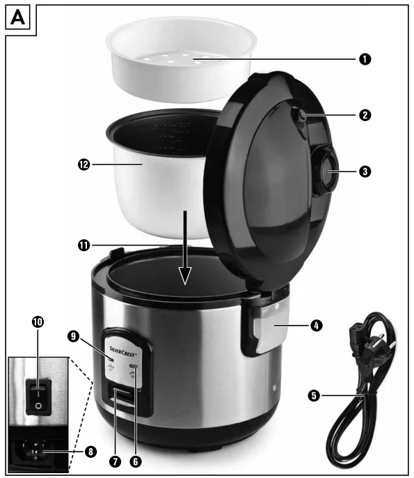 Silvercrest SRK 400 A2 700W Rice Cooker- 13
