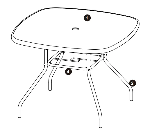 Tesco Seville Garden Table 4