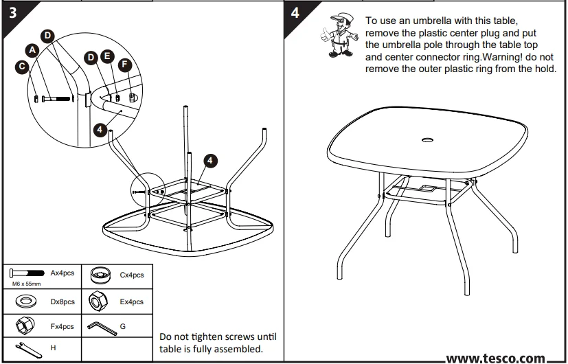 Tesco Seville Garden Table 9