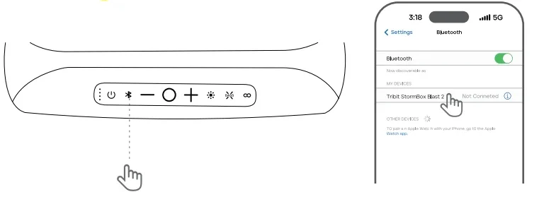 Tribit Stormbox Blast 2 Bluetooth Speaker Instruction Manual 4
