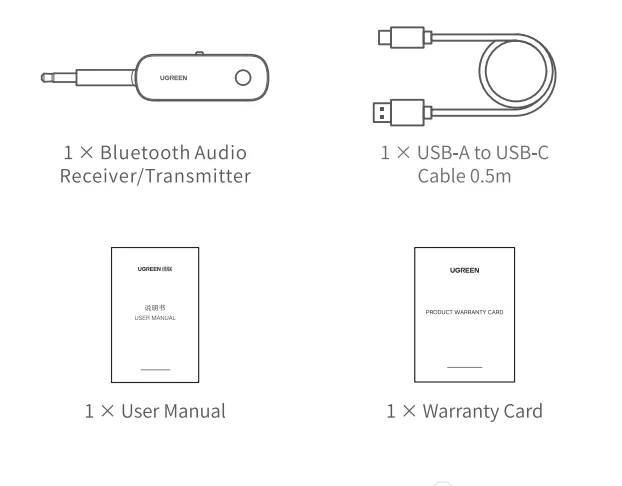 UGREEN CM403 Bluetooth Transmitter Receiver User Guide 1