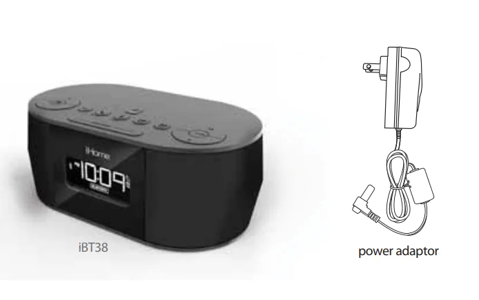 iHome iBT38 Beadroom Clock With Wireless Charger User Guide 1