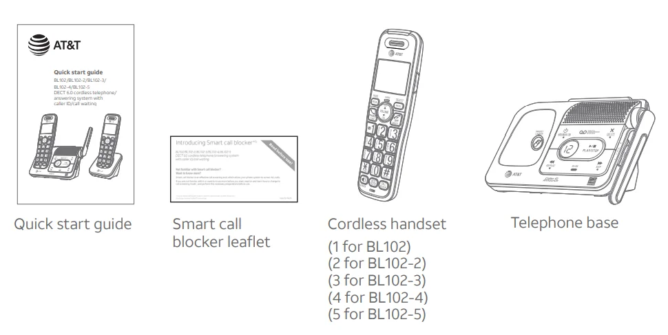 AT&T BL102-2 Handset Cordless Phone-1