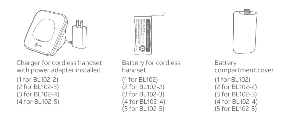 AT&T BL102-2 Handset Cordless Phone-2