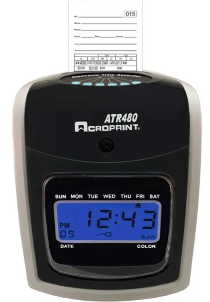 Acroprint ATR480 Totalizing Time Clock Machine-1