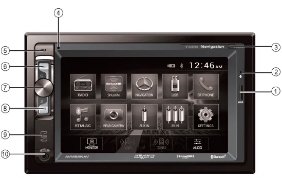 Axxera AVM82NAV Multimedia Navigation Receiver-3