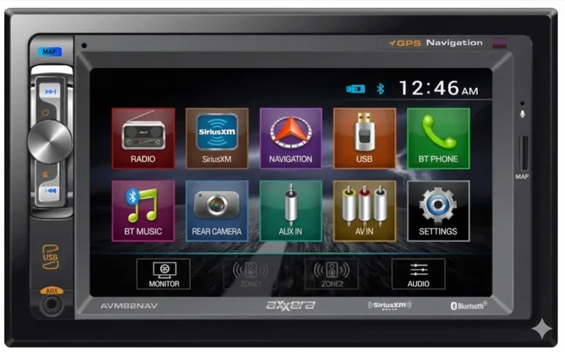Axxera AVM82NAV Multimedia Navigation Receiver User Manual