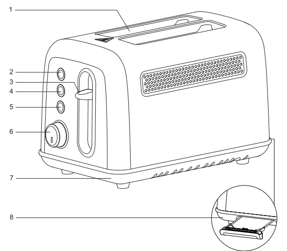 BUYDEEM DT420 Retro 2-Slice Metal Toaster 2
